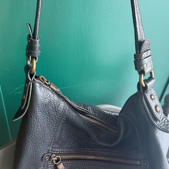 The Sak Black pebbled Leather Hobo Bag purse - Picture 16 of 16